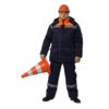 Костюм рабочий утепленный "Хром" с полукомбинезоном (тк. Оксфорд)